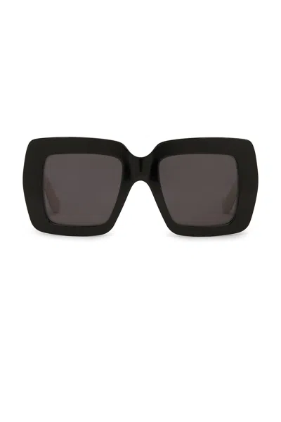 Valentino Viva Superstar Rectangular Sunglasses In Black  Ivory  & Grey