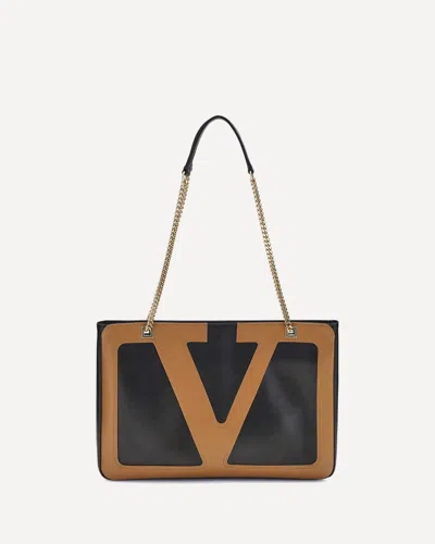Valentino Garavani Viva Superstar Shoulder Bag In Rfa Nero/spice