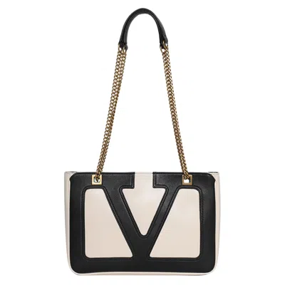 Pre-owned Valentino Garavani Valentino Viva Superstar Shoulder Bag 'butter White/black' | Women's Size Onesize