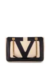 Valentino Garavani Garavani Viva Superstar Medium Nappa Leather Shopping Bag Woman Butter/black Uni In White