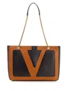 Valentino Black Nappa Leather Large Viva Superstar Shopping Bag