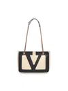 Valentino Butter White Viva Superstar Small Shopping Bag In Multi