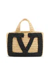 Valentino Garavani Viva Superstar Crochet Small Tote Bag In Neutral