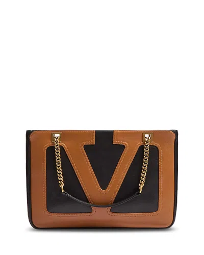 Valentino Garavani Viva Superstar Small Shopping Shoulder Bag In Brown
