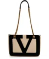 Valentino Garavani Garavani Viva Superstar Medium Nappa Leather Shopping Bag Woman Butter/black Uni