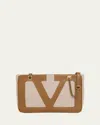 Valentino Small Viva Superstar Canvas Shoulder Bag In Tobacco Spice