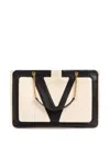 Valentino Viva Superstar Small Two-tone Leather Shoulder Bag In White