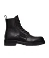 Valentino Vl7n City Combat Boots In Black