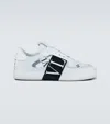 Valentino Vl7n Leather And Fabric Low-top Sneakers In White