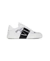 Valentino Vl7n Leather And Fabric Low-top Sneakers In White