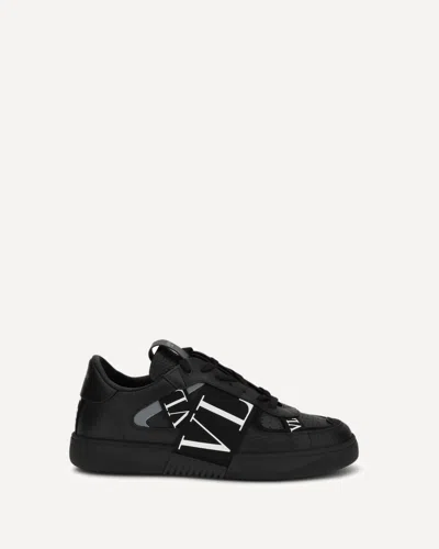 Valentino Garavani Man Sneakers Black Size 7 Leather, Textile Fibers