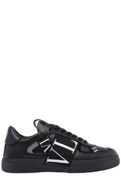 Valentino Garavani Man Sneakers Black Size 7 Leather, Textile Fibers