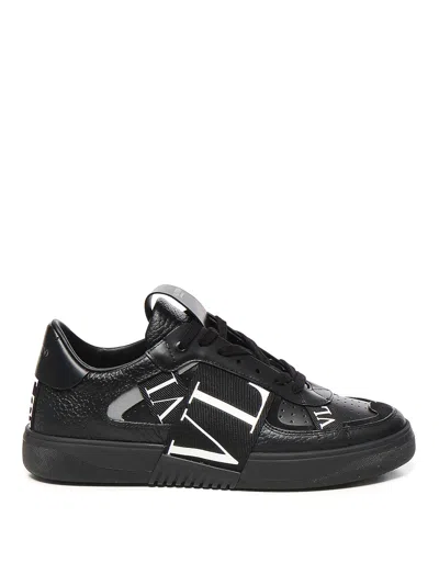 Valentino Garavani Man Sneakers Black Size 7 Leather, Textile Fibers