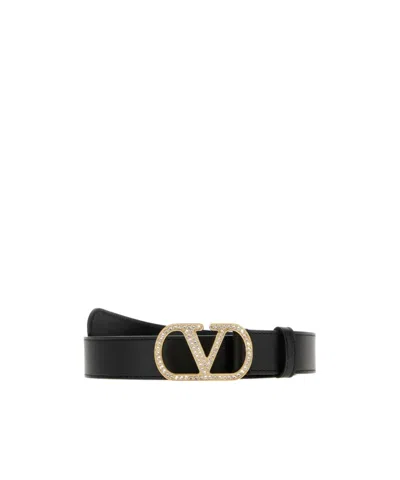 Valentino Garavani Vlog Belt In Black