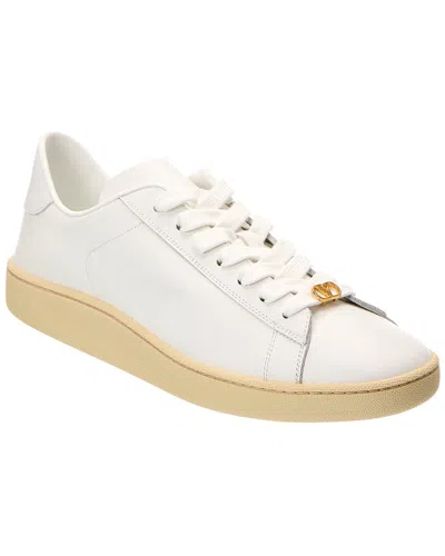 Valentino Garavani Valentino Vlogo Leather Sneaker In White