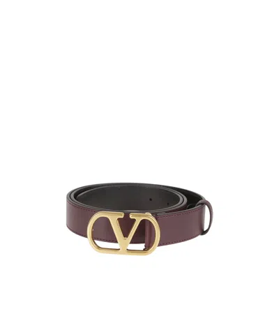 Valentino Garavani Vlog Logo Belt In Black