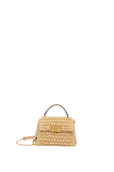 Valentino Garavani Vlog Shoulder Bag In Nude