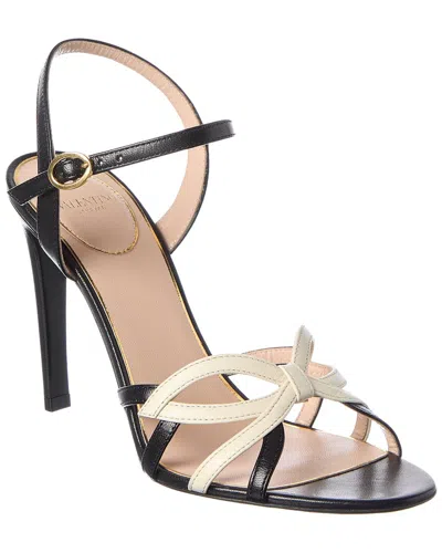 Valentino Garavani Valentino Vlogo 100 Leather Sandal In Black