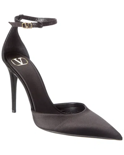 Valentino Garavani Valentino Vlogo 100 Satin Pump In Black