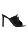 Valentino Vlogo 100mm Patent Finish Mules In Black
