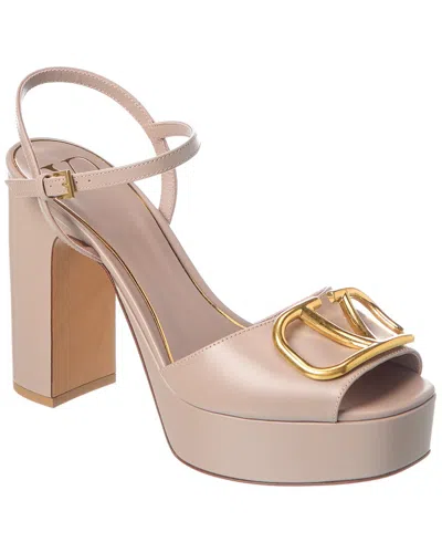 Valentino Garavani Valentino Vlogo 115 Leather Platform Sandal In Multi