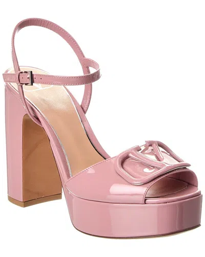 Valentino Garavani Valentino Vlogo Signature Leather Sandal In Pink