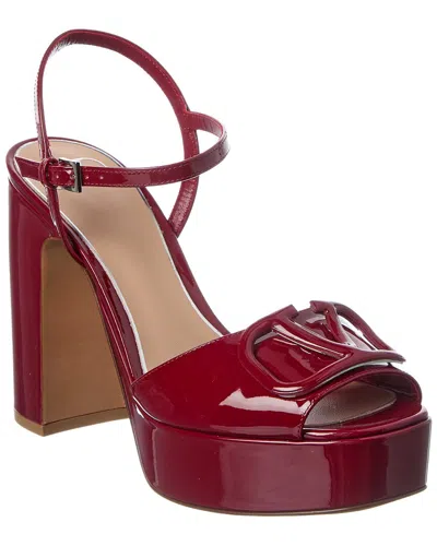 Valentino Garavani Valentino Vlogo 115 Patent Platform Sandal In Red