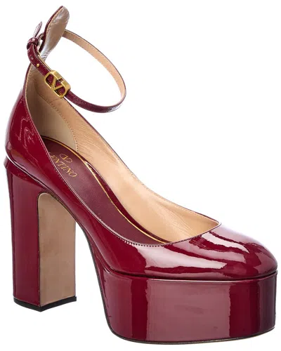 Valentino Garavani Valentino Vlogo 120 Patent Ankle Strap Platform Pump