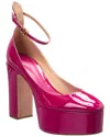 Valentino Vlogo 120 Patent Ankle Strap Platform Pump In Pink