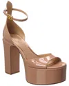 Valentino Vlogo 120 Patent Platform Sandal In Brown