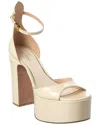 Valentino Vlogo 120 Patent Platform Sandal In White