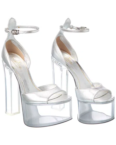 Pre-owned Valentino Garavani Valentino Vlogo 155 Leather Platform Sandal (authentic Pre-loved)