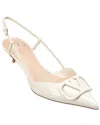 Valentino Vlogo 40 Patent Slingback Pump In White