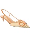 Valentino 45mm Vlogo Signature Slingback Pumps In Brown