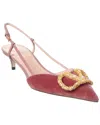 Valentino Vlogo 40 Velvet Slingback Pump In Multi