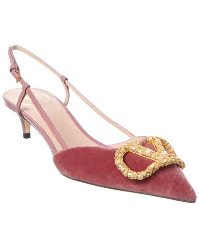 Valentino Garavani Valentino Vlogo 40 Velvet Slingback Pump In Multi