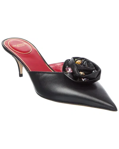 Valentino Garavani Valentino Vlogo 55 Leather Mule In Black