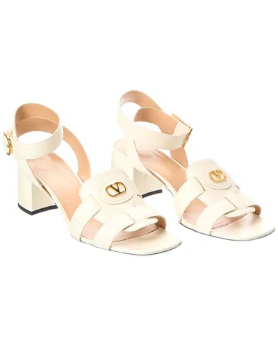 Pre-owned Valentino Garavani Valentino Vlogo 55 Leather Sandal (authentic Pre-loved)