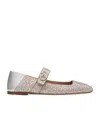 Valentino Garavani Woman Ballet Flats Silver Size 8 Leather In Silver