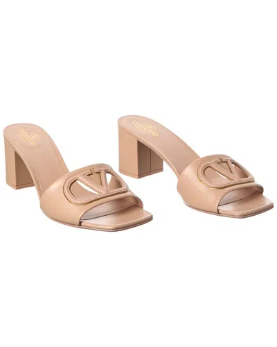 Valentino Garavani Valentino Vlogo 60 Leather Sandal (authentic Pre-loved) In Brown