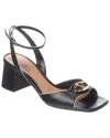 Valentino Garavani Vlogo Bold Ankle Strap Sandal In Black