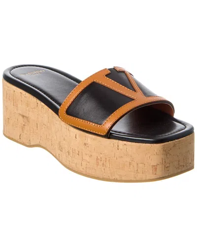 Valentino Garavani Valentino Vlogo 60 Leather Sandal In Black
