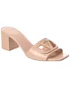 Valentino Garavani Womens Blush Vlogo 60 Patent Leather Heeled Mules In Brown