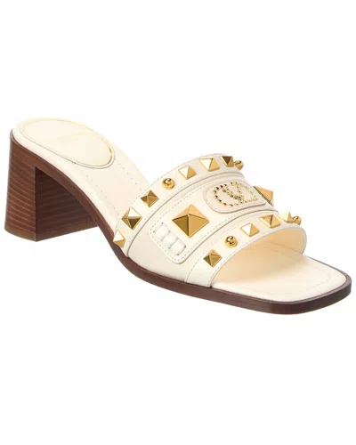 Valentino Garavani Valentino Vlogo 60 Leather Sandal In White