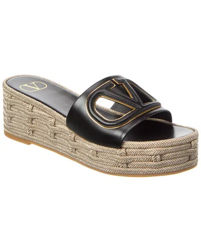 Valentino Garavani Valentino Vlogo 60 Leather Wedge Sandal
