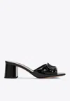 Valentino Vlogo 60 Patent Sandal In Black