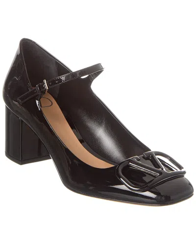 Valentino Garavani Black Leather Vlogo Signature Pumps