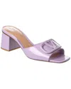 Valentino Women's Slip On Slide High Heel Sandals In Purple