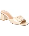 Valentino Garavani Womens Blush Vlogo 60 Patent Leather Heeled Mules In White