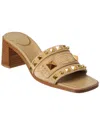 Valentino Womens Plaster Caster 60 Stud-embellished Suede Heeled Sandals Ta In Beige